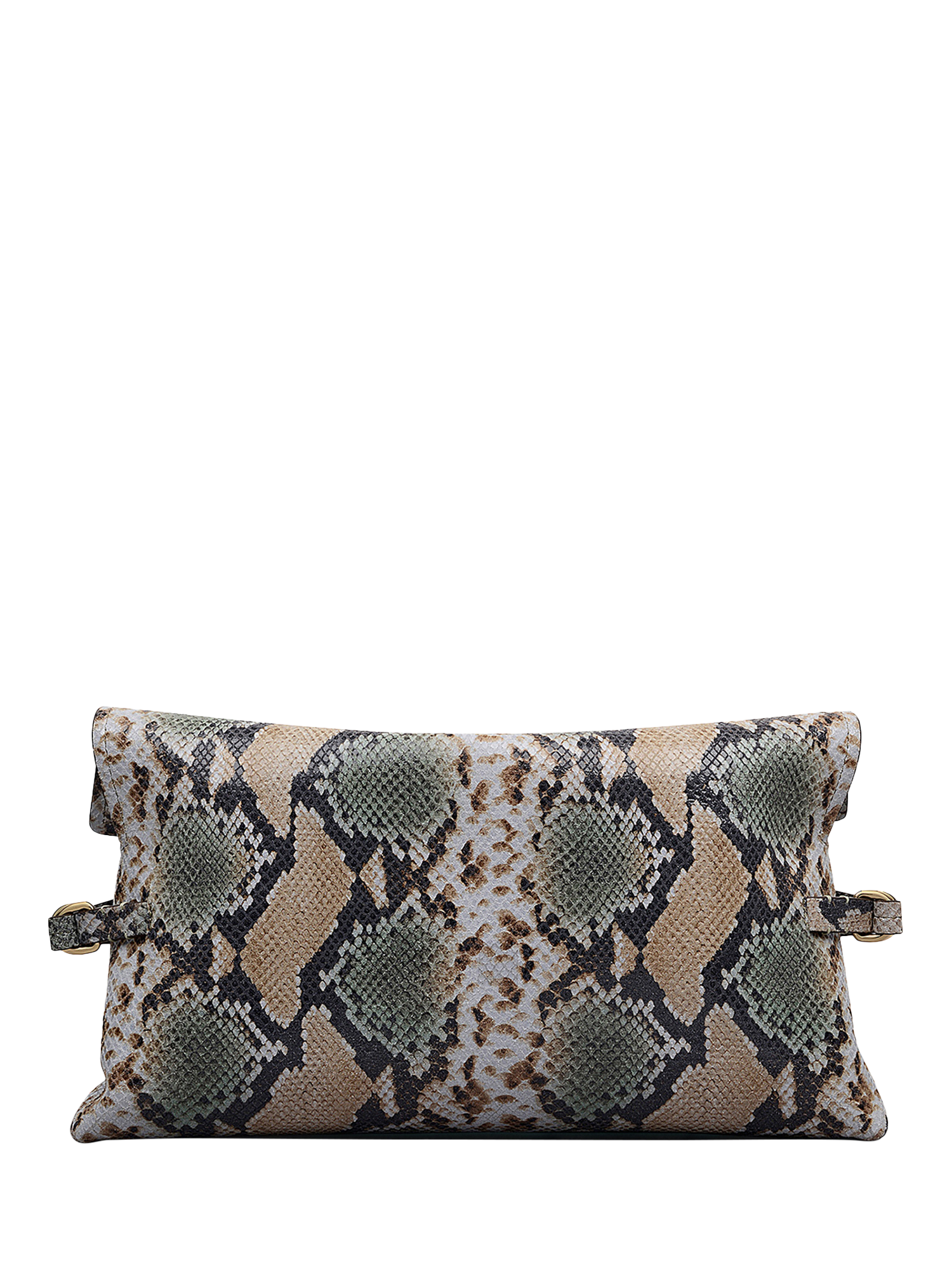 Product image 2 of 5, which shows Radley Fleet Street Leather Clutch Bag, Pine Needle