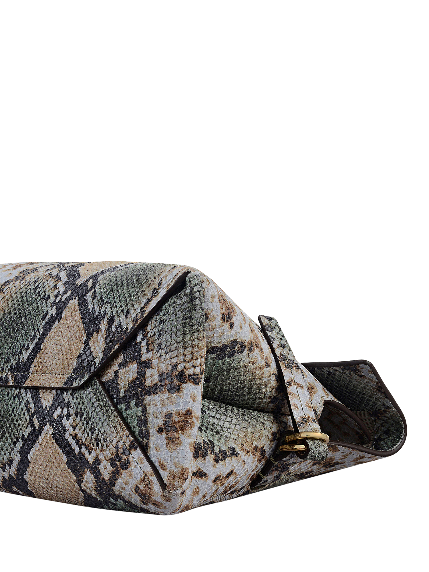 Product image 4 of 5, which shows Radley Fleet Street Leather Clutch Bag, Pine Needle