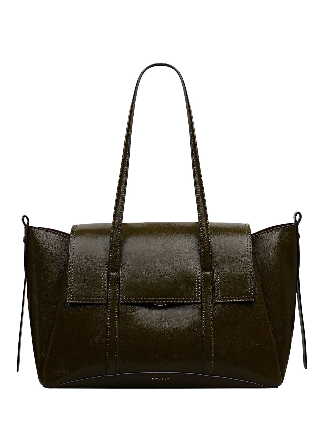 Product image 1 of 8, which shows Radley The Chancery Leather Shoulder Bag, Pine Needle