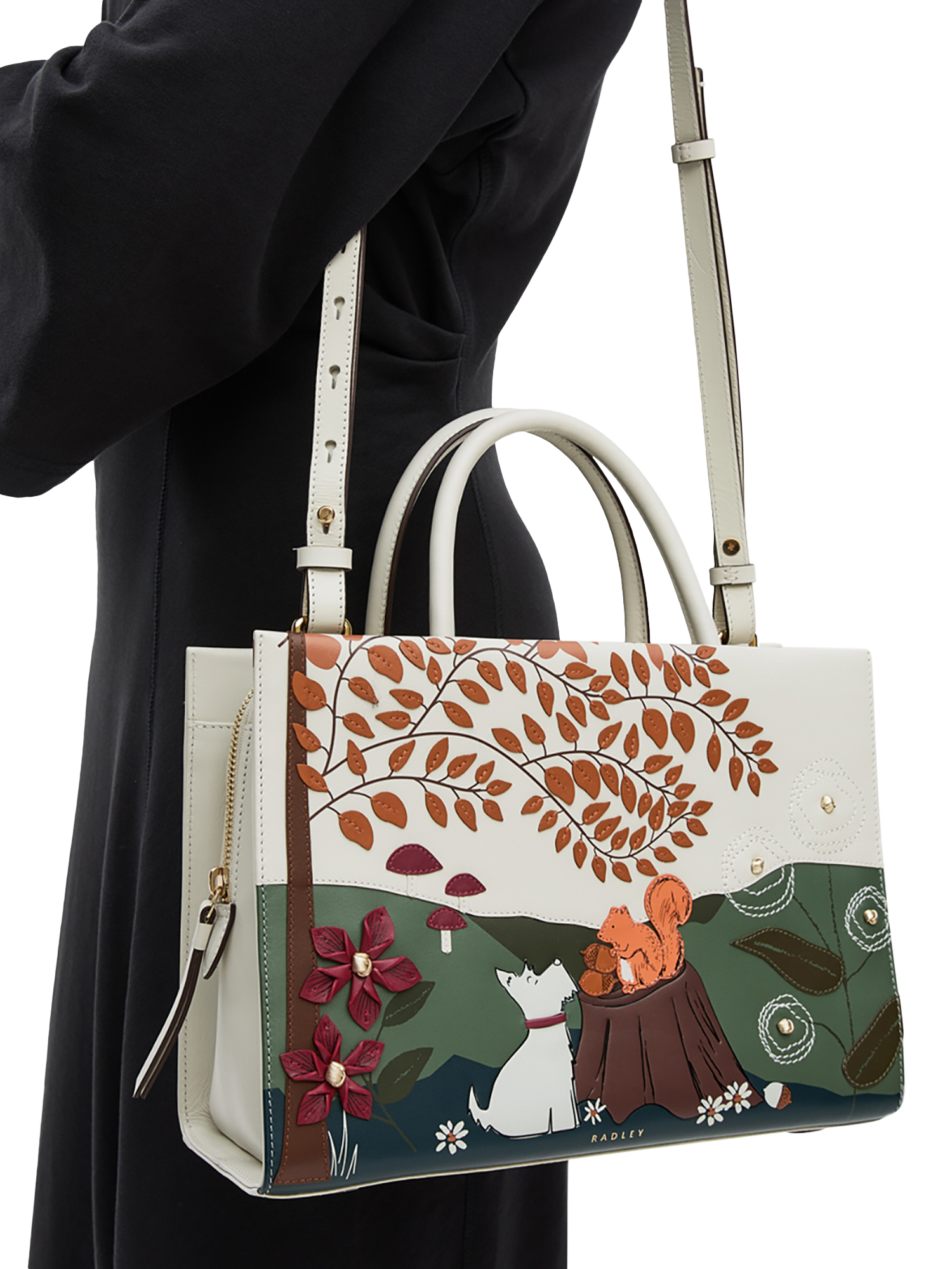 Radley Woodland Wanderer Medium Grab Bag, Snow