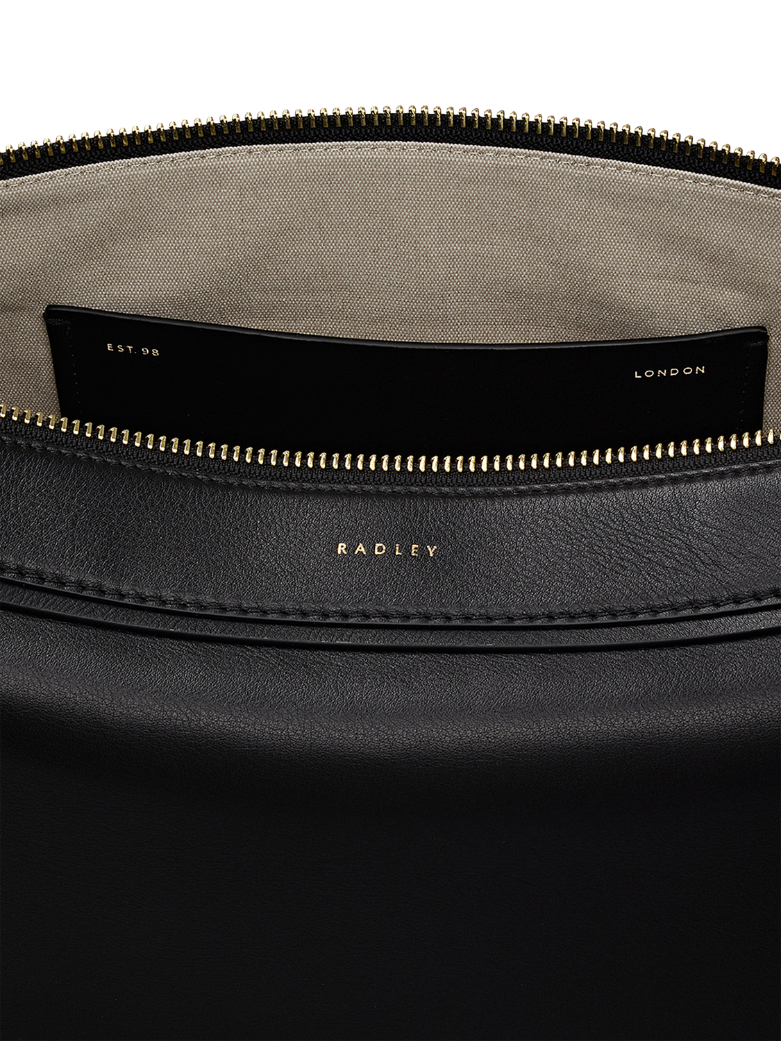 Product image 3 of 6, which shows Radley Westwell Lane Leather Shoulder Bag, Black