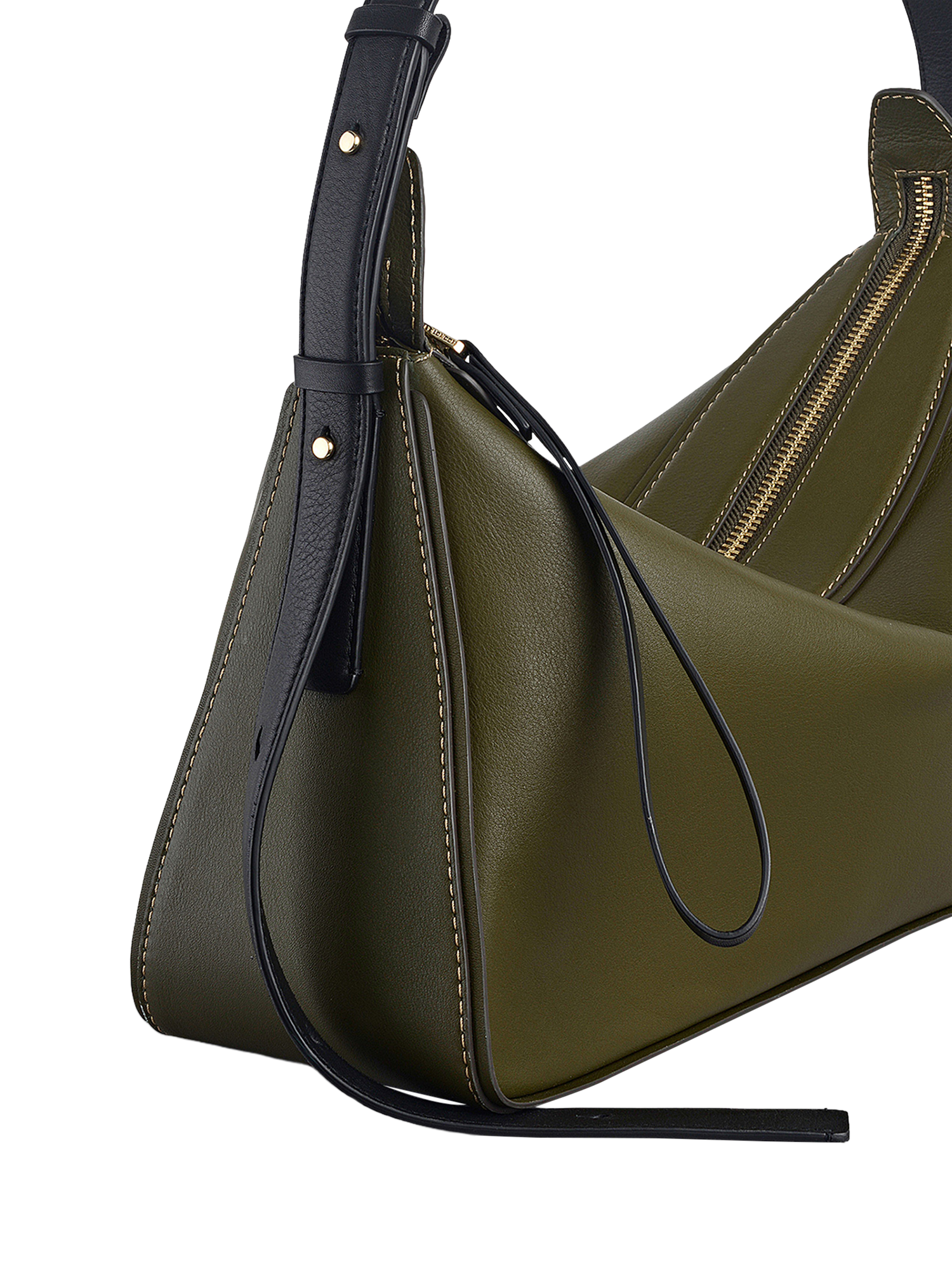 Product image 4 of 8, which shows Radley Westwell Lane Leather Shoulder Bag, Pine Needle