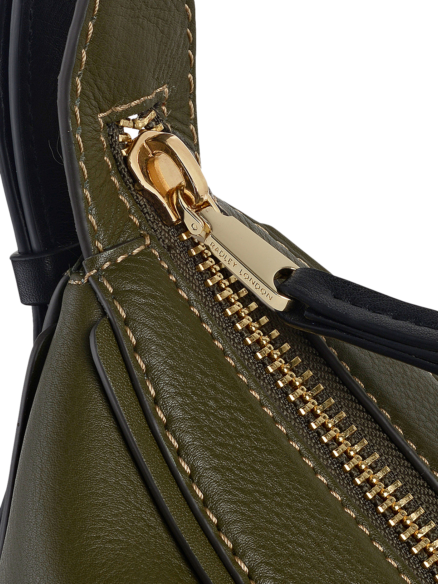 Product image 5 of 8, which shows Radley Westwell Lane Leather Shoulder Bag, Pine Needle