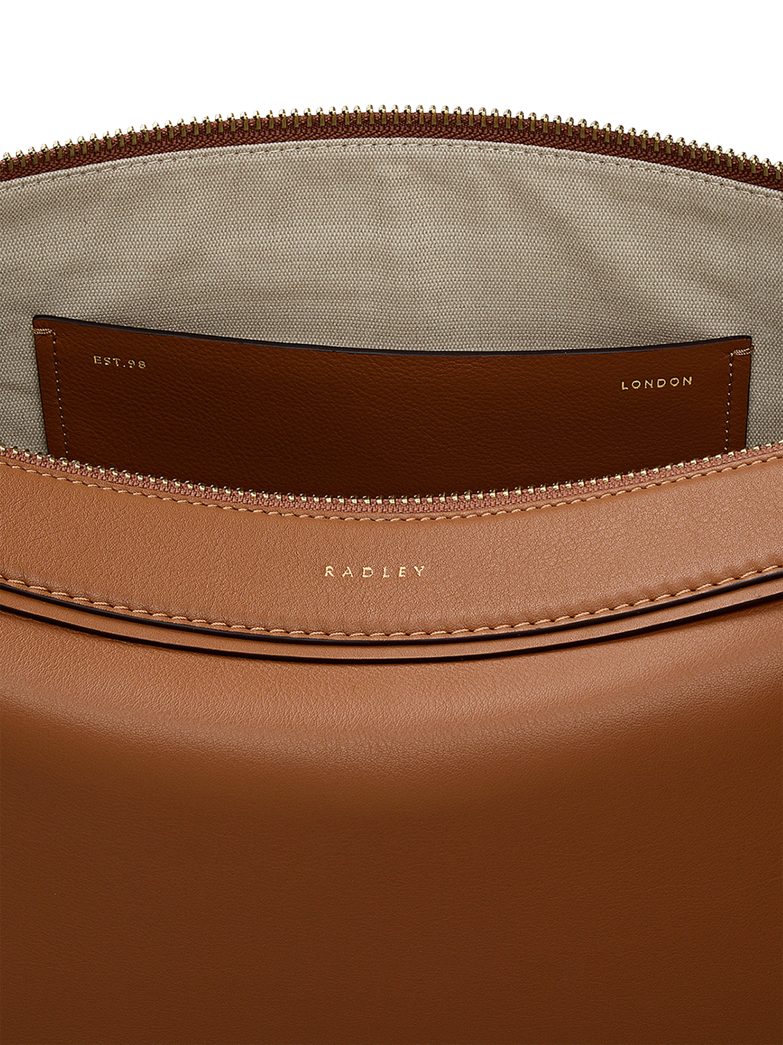 Product image 3 of 5, which shows Radley Westwell Lane Leather Shoulder Bag, Toffee