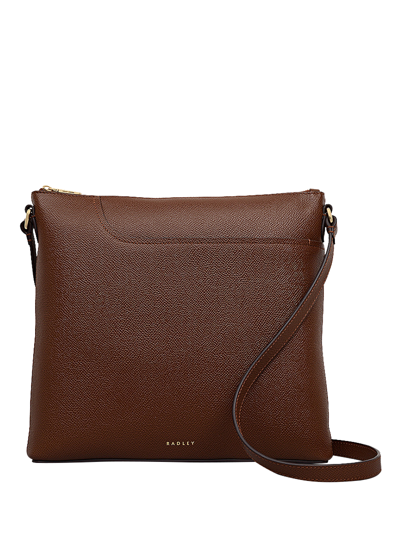 Product image 1 of 5, which shows Radley Pockets Leather Large Crossbody Bag, Chocolate