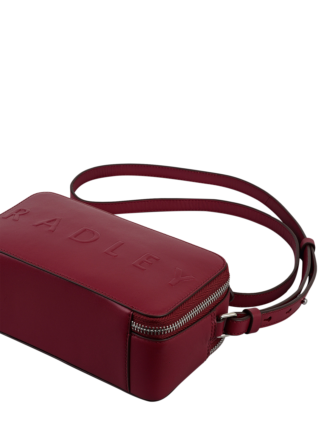 Product image 5 of 6, which shows Radley Calvert Road Leather Mini Camera Bag, Carmine