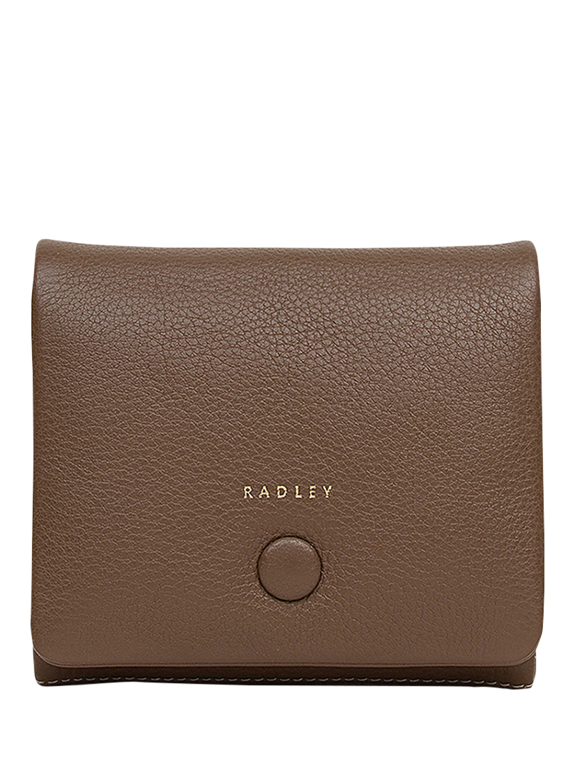 Product image 1 of 4, which shows Radley Mallow Street Leather Flapover Purse, Coffee