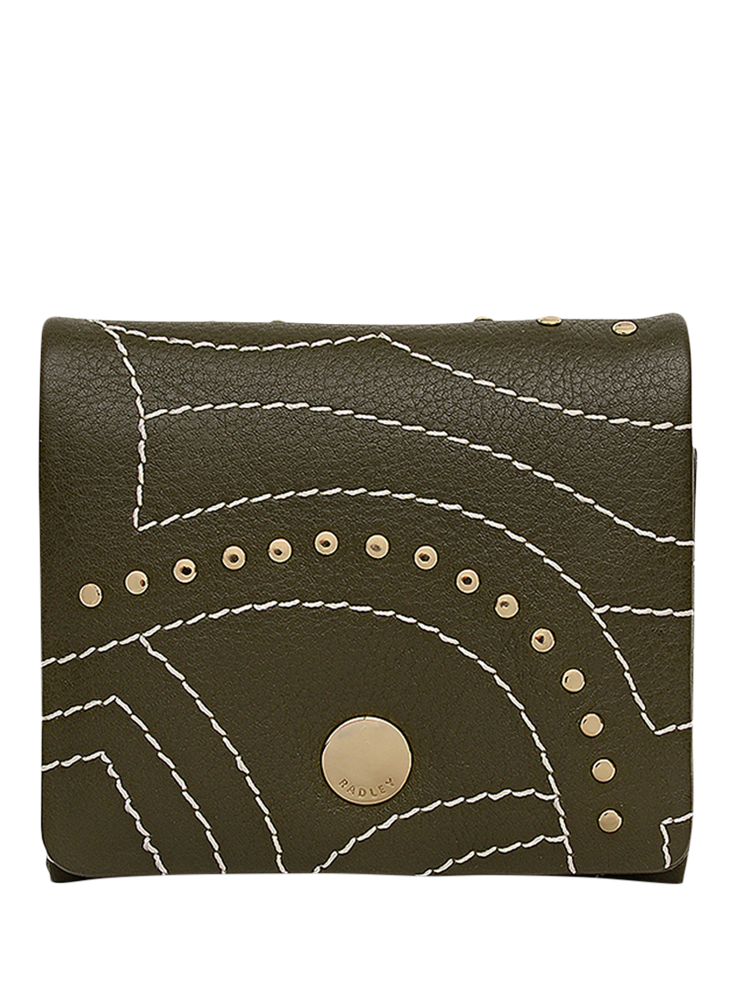 Product image 1 of 4, which shows Radley Mallow Street Leather Purse, Pine Needle