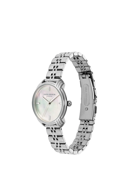 Olivia Burton 24000293 Women's Bracelet Strap Watch, Silver - view 2, Silver