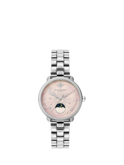 Olivia Burton 24000297 Women's Stainless Steel Bracelet Strap Watch, Silver