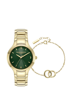 Olivia Burton 24070022 Women's Watch and Bracelet Gift Set, Gold, Gold