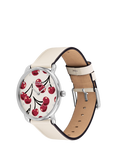 Coach 14504518 Women's Cherry Dial Leather Strap Watch, Cream