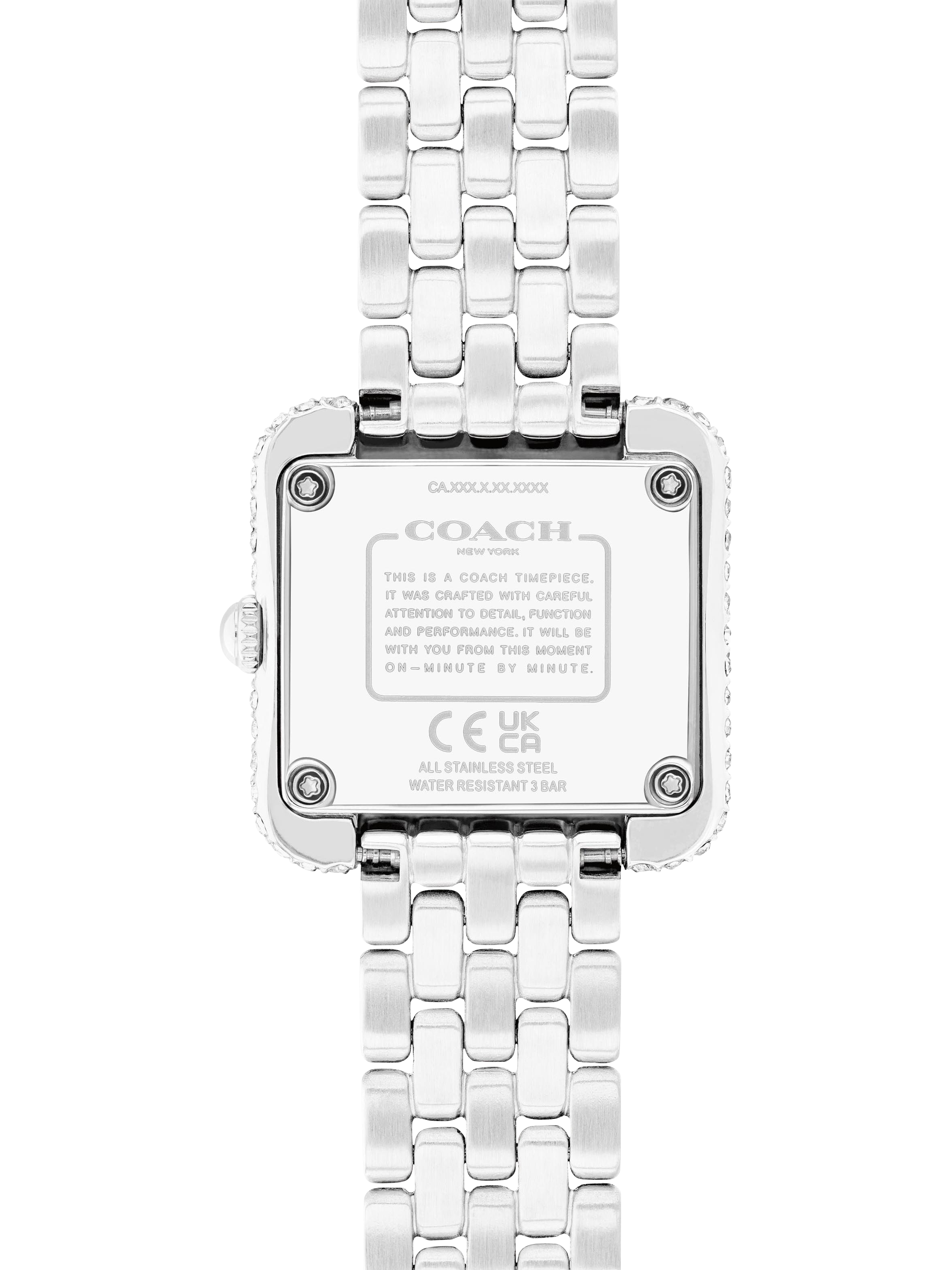Product image 3 of 4, which shows Coach 14504558 Pave Crystal Bracelet Strap Watch, Silver