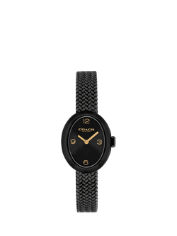 Coach 14504569 Women's Mesh Bracelet Watch, Black, Black