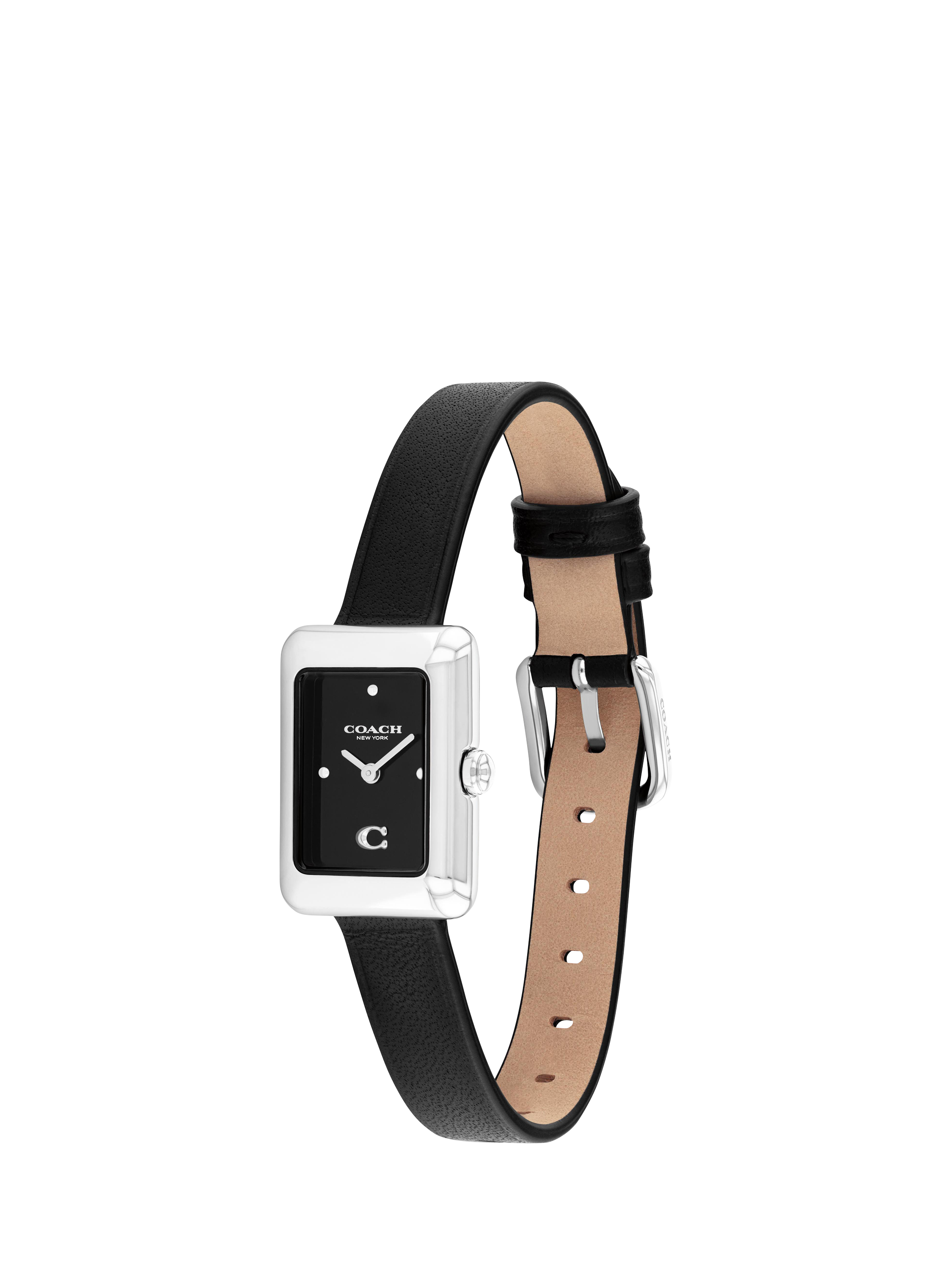 Coach 14504583 Ladies Mara Leather Strap Watch, Black