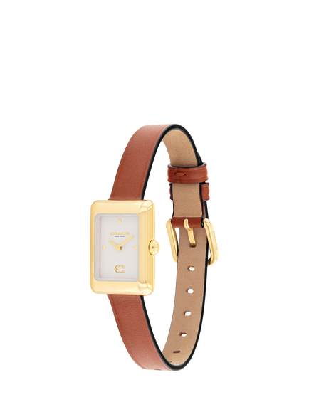 Coach 14504584 Ladies Mara Leather Strap Watch, Brown - view 2, Brown