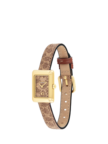 Coach 14504585 Ladies Snake Print Watch, Brown - view 2, Brown