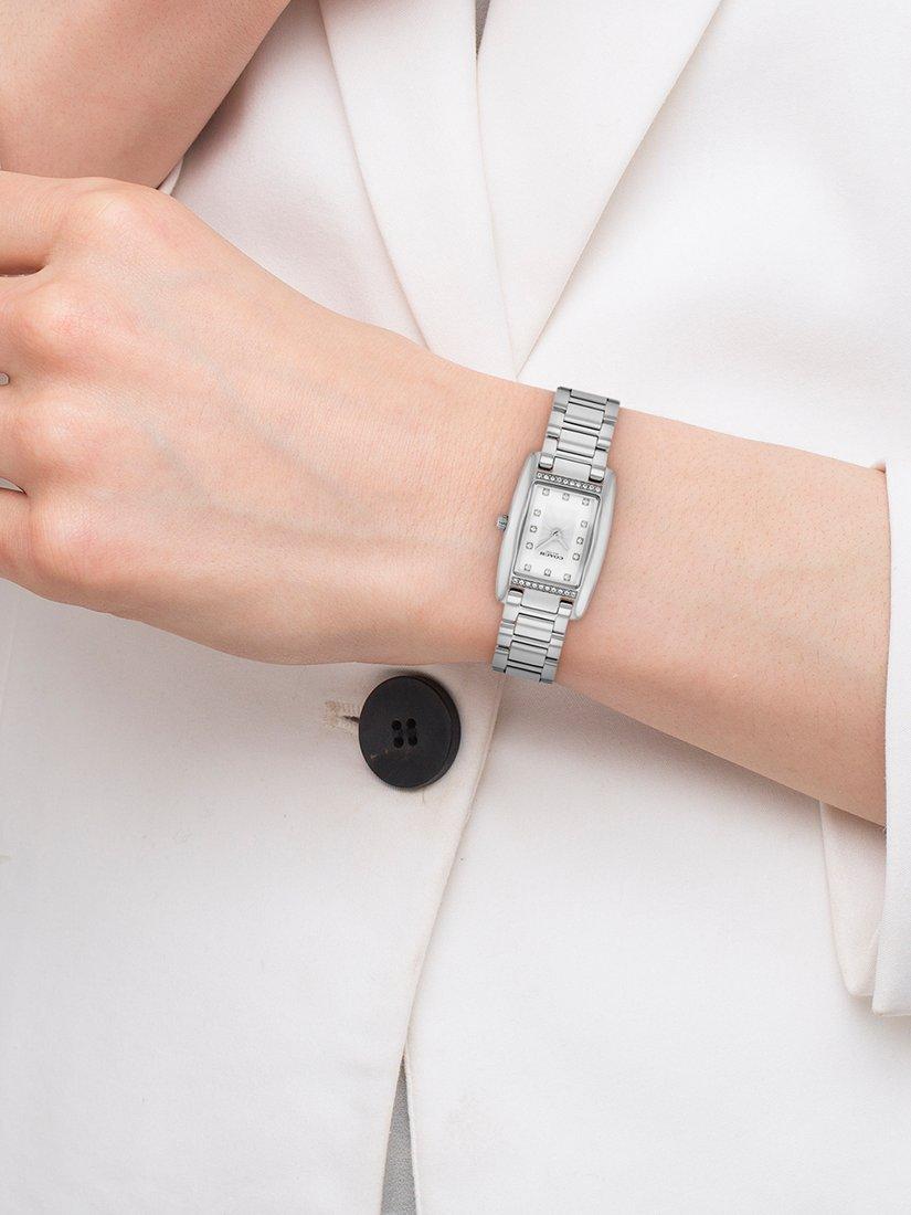 Product image 4 of 5, which shows Coach 14504588 Women's Crystal Bracelet Strap Watch, Silver