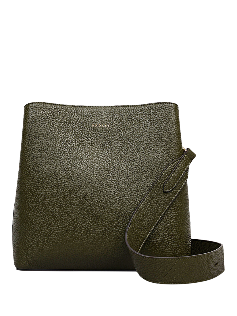 Product image 1 of 6, which shows Radley Dukes Place Leather Medium Compartment Crossbody Bag, Green