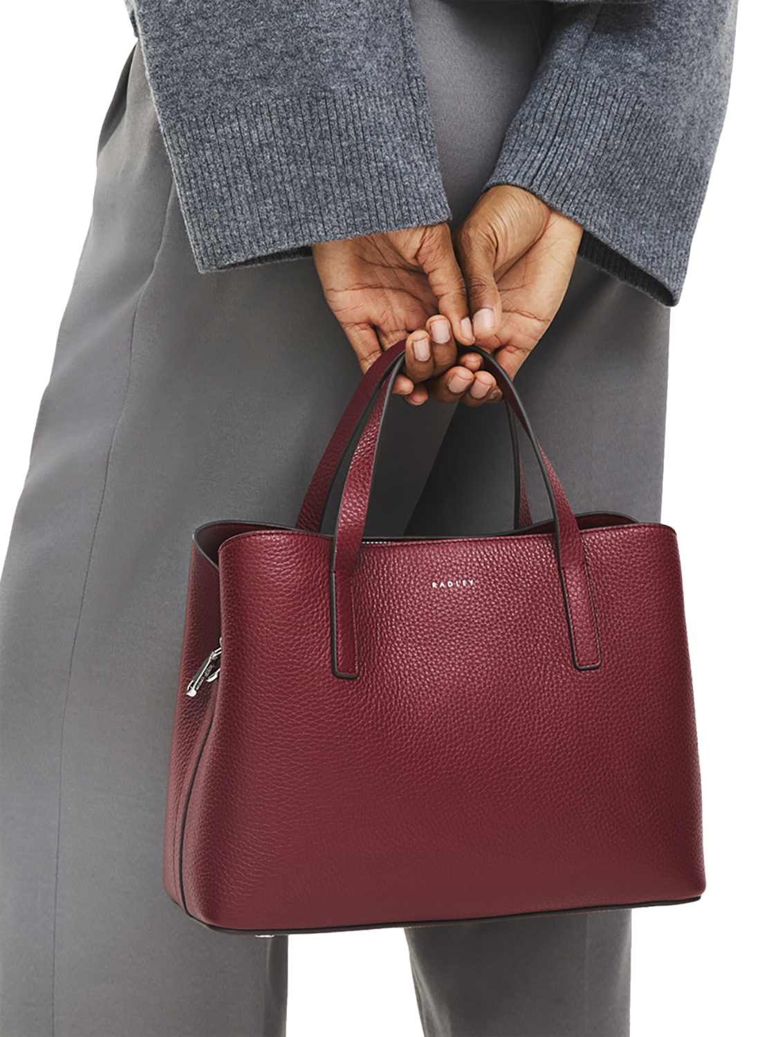 Product image 7 of 7, which shows Radley Dukes Place Leather Medium Grab Bag, Red