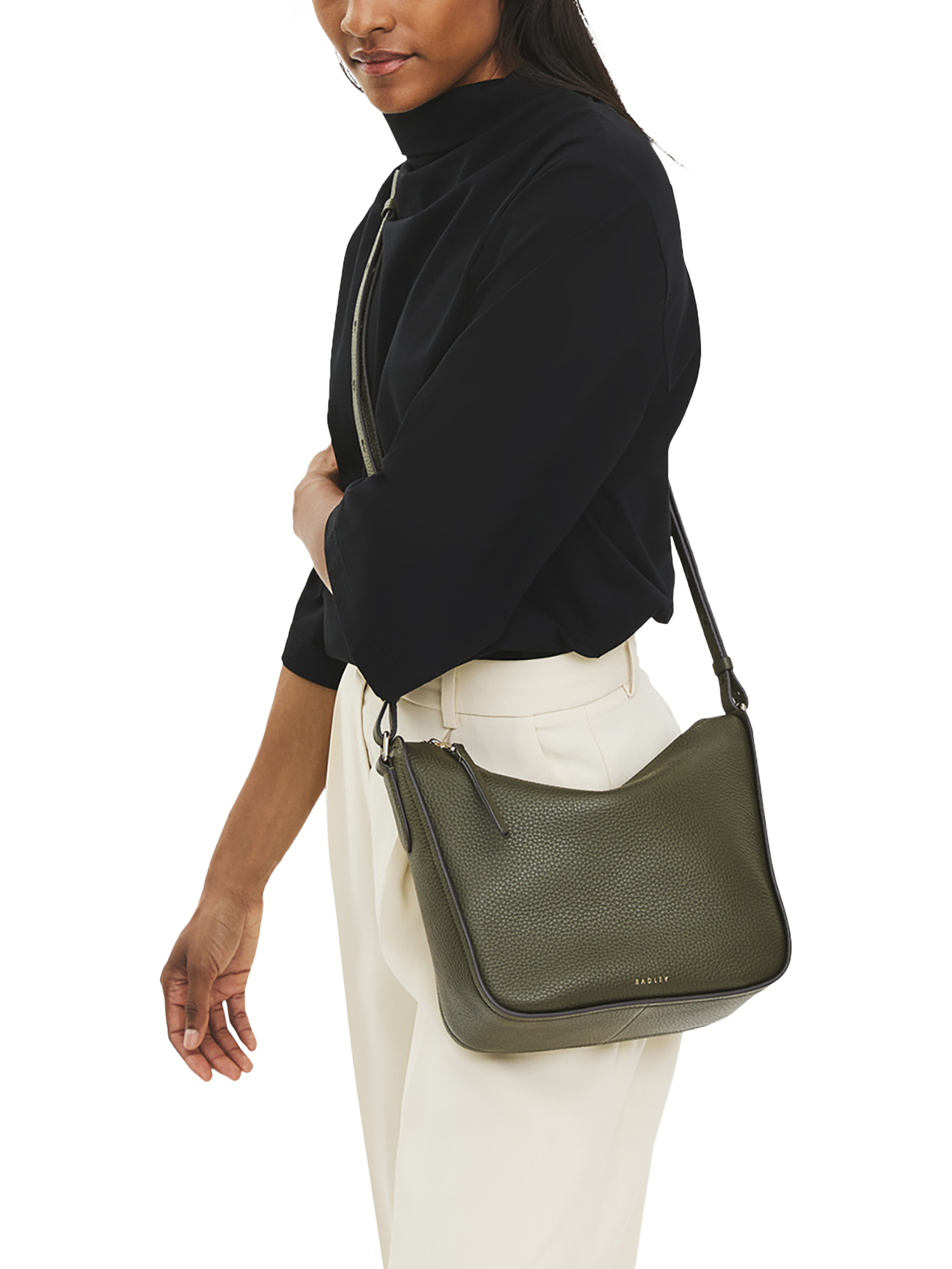 Product image 5 of 5, which shows Radley Oak Street Cross Body Bag, Pine Needle