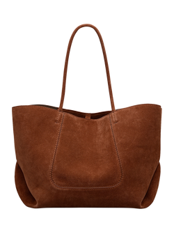 Radley The Compton Suede Medium Shoulder Bag, Brown - view 2, Russet