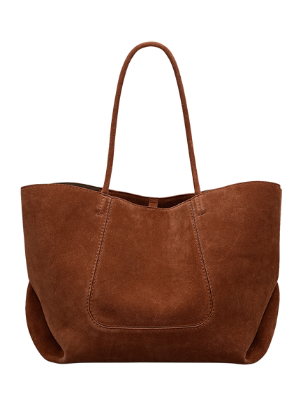 Radley The Compton Suede Medium Shoulder Bag, Brown - view 2, Russet