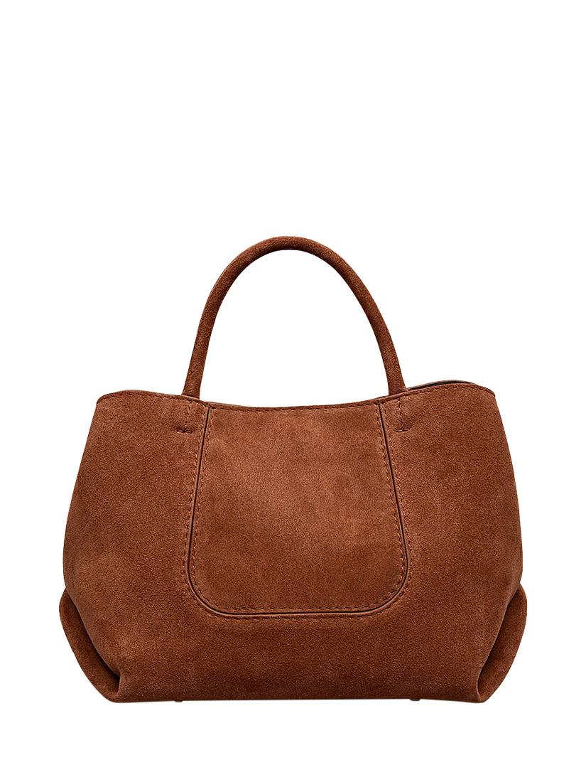 Product image 2 of 6, which shows Radley The Compton Suede Small Grab Bag, Russet