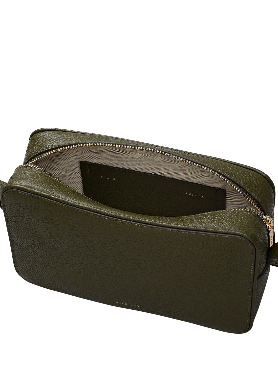 Product image 3 of 7, which shows Radley Duchess Close Small Crossbody Bag, Pine Needle