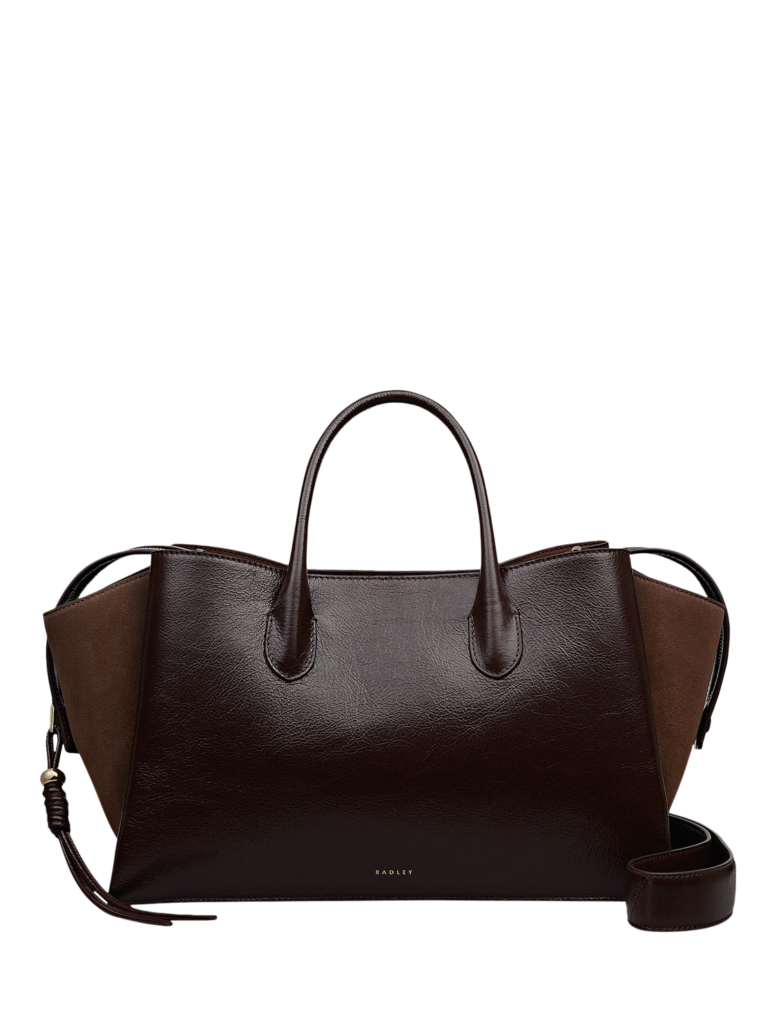 Product image 1 of 8, which shows Radley The Romilly Leather Large Grab Bag, Dark Oak