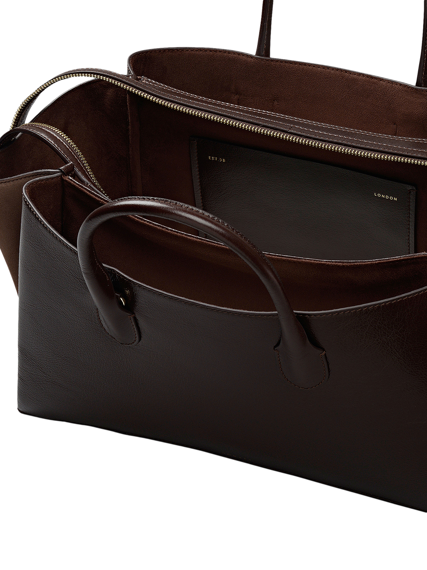 Product image 3 of 8, which shows Radley The Romilly Leather Large Grab Bag, Dark Oak