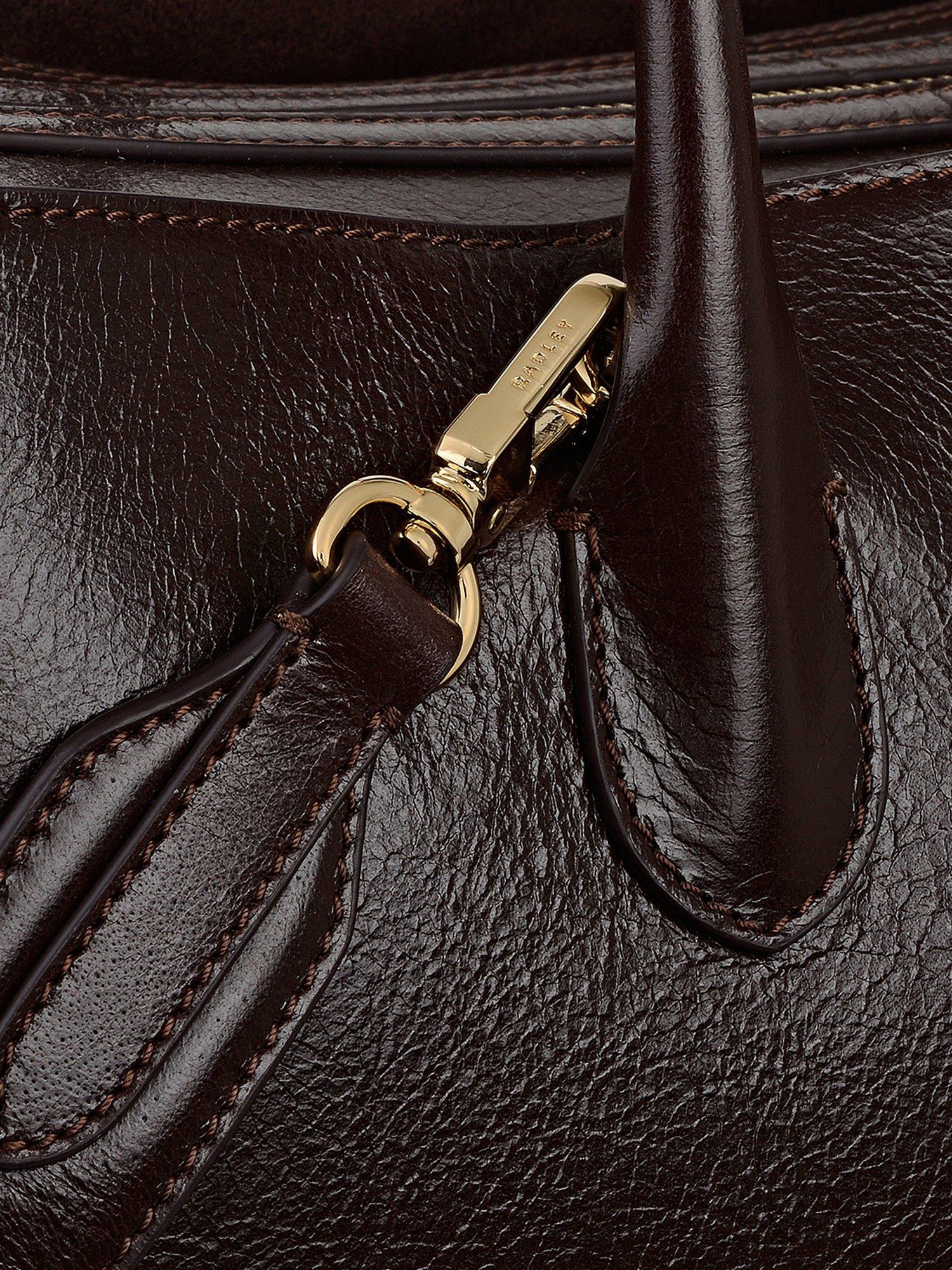 Product image 6 of 8, which shows Radley The Romilly Leather Large Grab Bag, Dark Oak