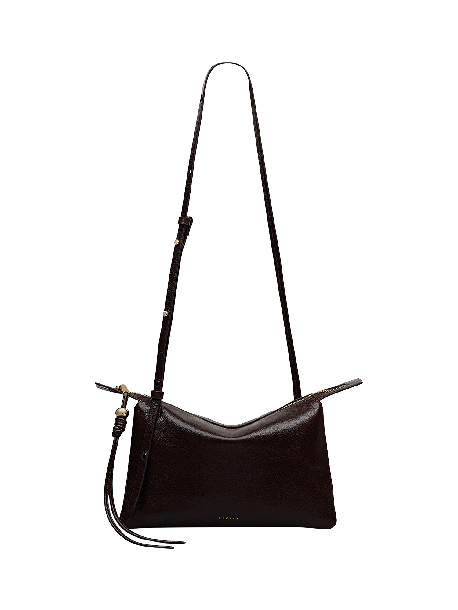 Product image 1 of 7, which shows Radley The Romilly Leather Medium Crossbody Bag, Dark Oak