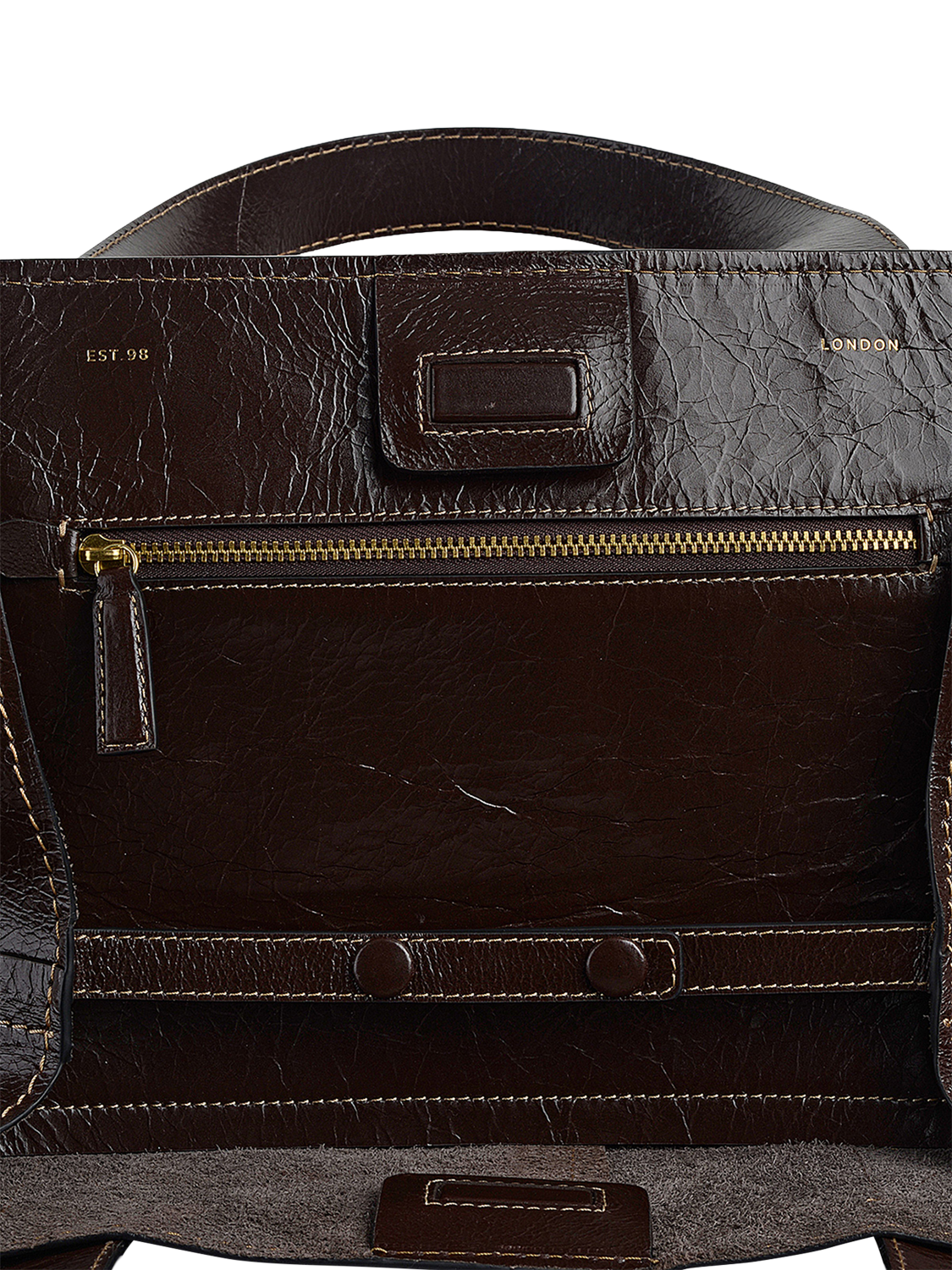 Product image 6 of 11, which shows Radley Broadway Market Oversized Leather Shoulder Bag, Dark Oak