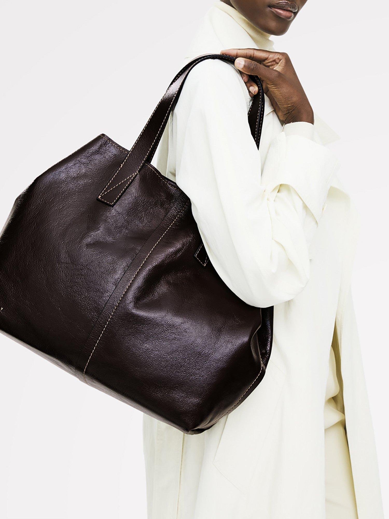 Product image 8 of 11, which shows Radley Broadway Market Oversized Leather Shoulder Bag, Dark Oak
