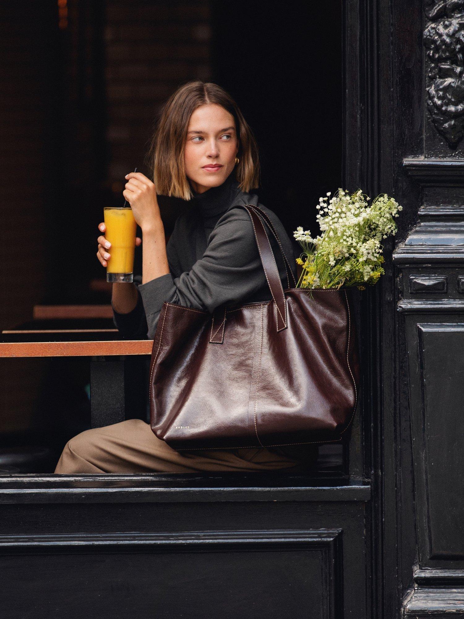 Product image 10 of 11, which shows Radley Broadway Market Oversized Leather Shoulder Bag, Dark Oak