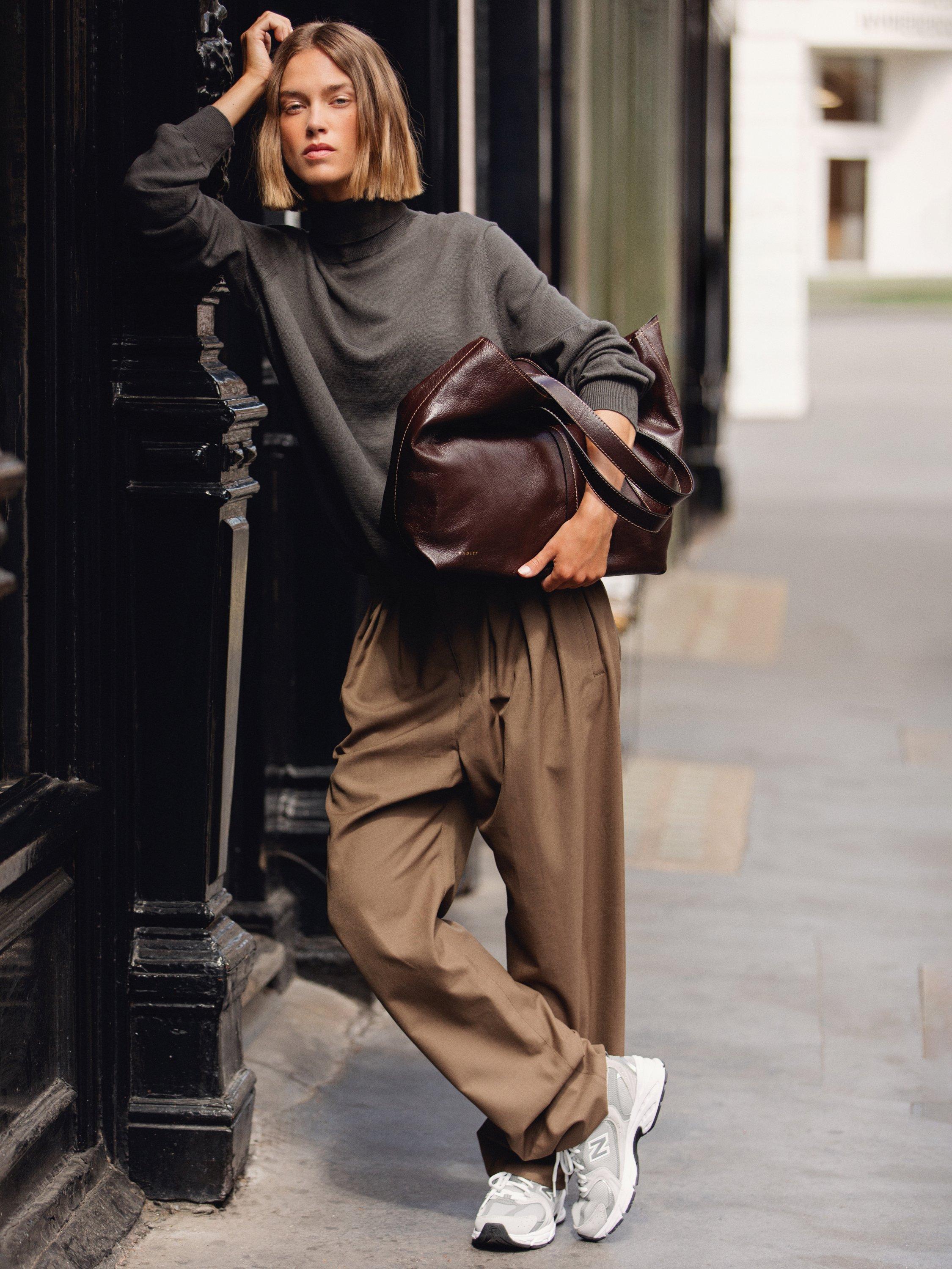 Product image 11 of 11, which shows Radley Broadway Market Oversized Leather Shoulder Bag, Dark Oak