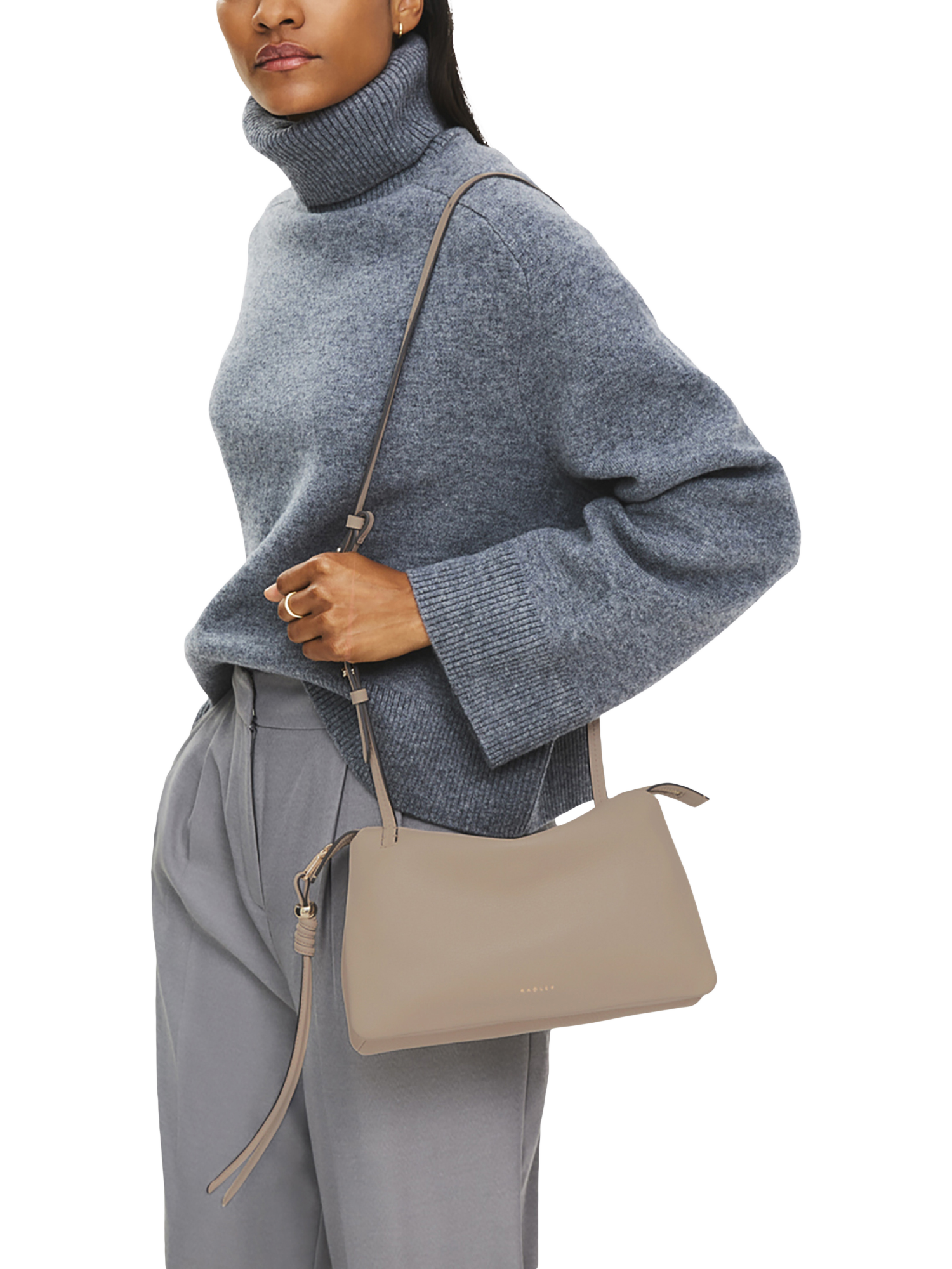 Product image 7 of 10, which shows Radley The Romilly Leather Medium Crossbody Bag, Porcini