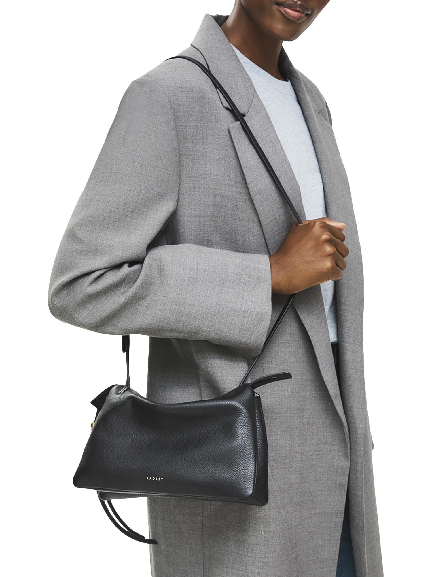 Product image 7 of 7, which shows Radley The Romilly Leather Medium Crossbody Bag, Black