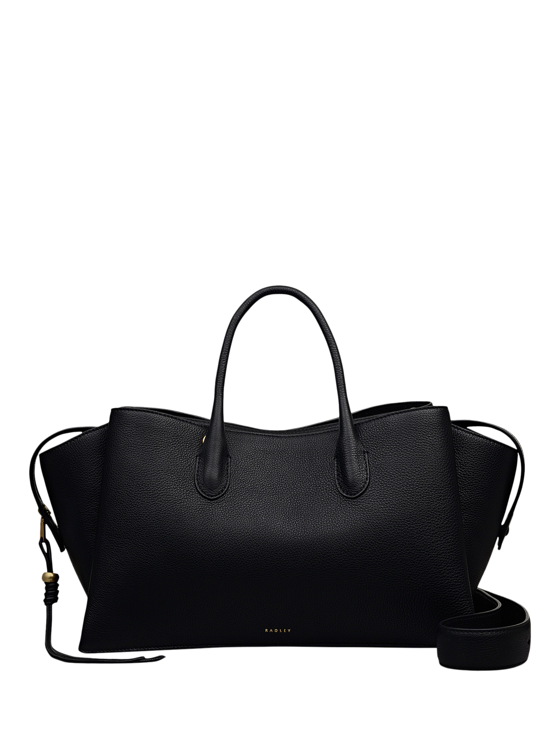 Product image 1 of 11, which shows Radley The Romilly Leather Large Grab Bag, Black