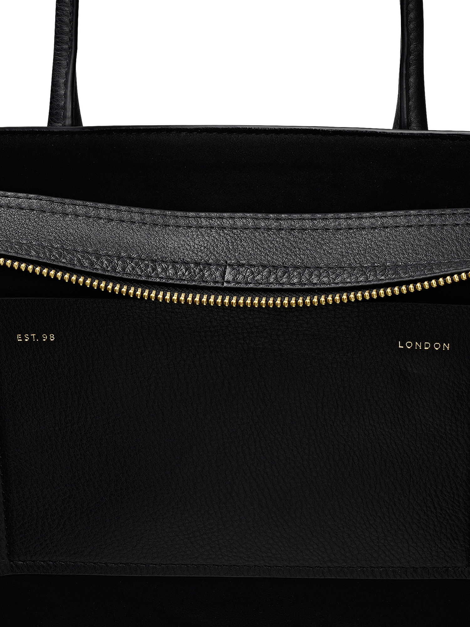 Product image 8 of 11, which shows Radley The Romilly Leather Large Grab Bag, Black