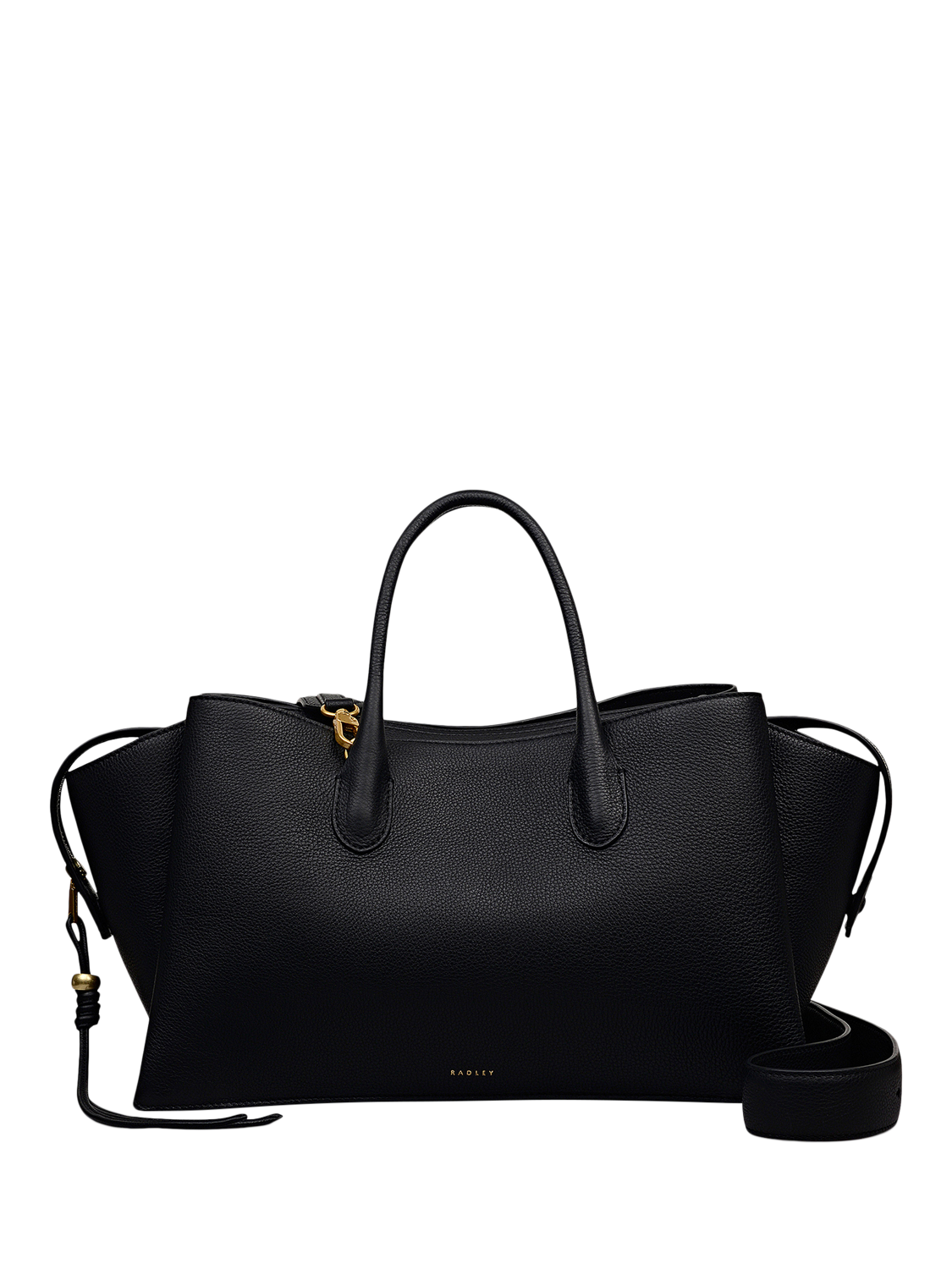 Product image 9 of 11, which shows Radley The Romilly Leather Large Grab Bag, Black