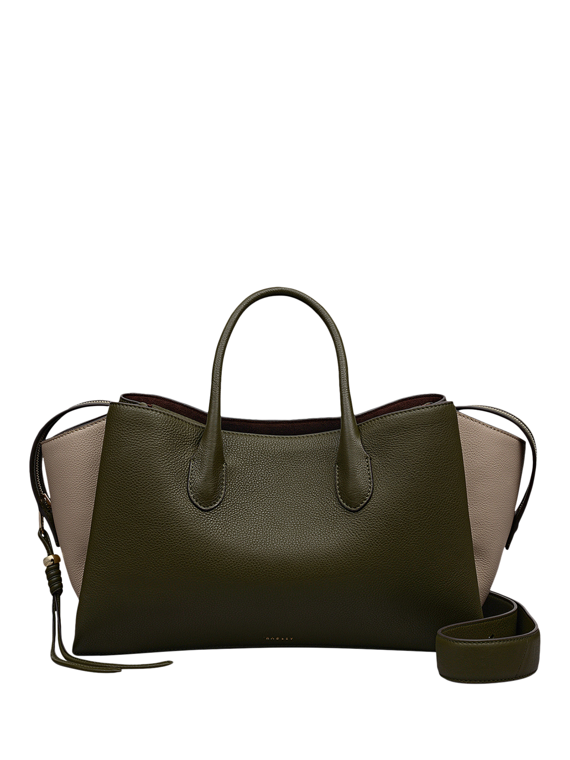 Product image 1 of 11, which shows Radley The Romilly Leather Large Grab, Pine Needle