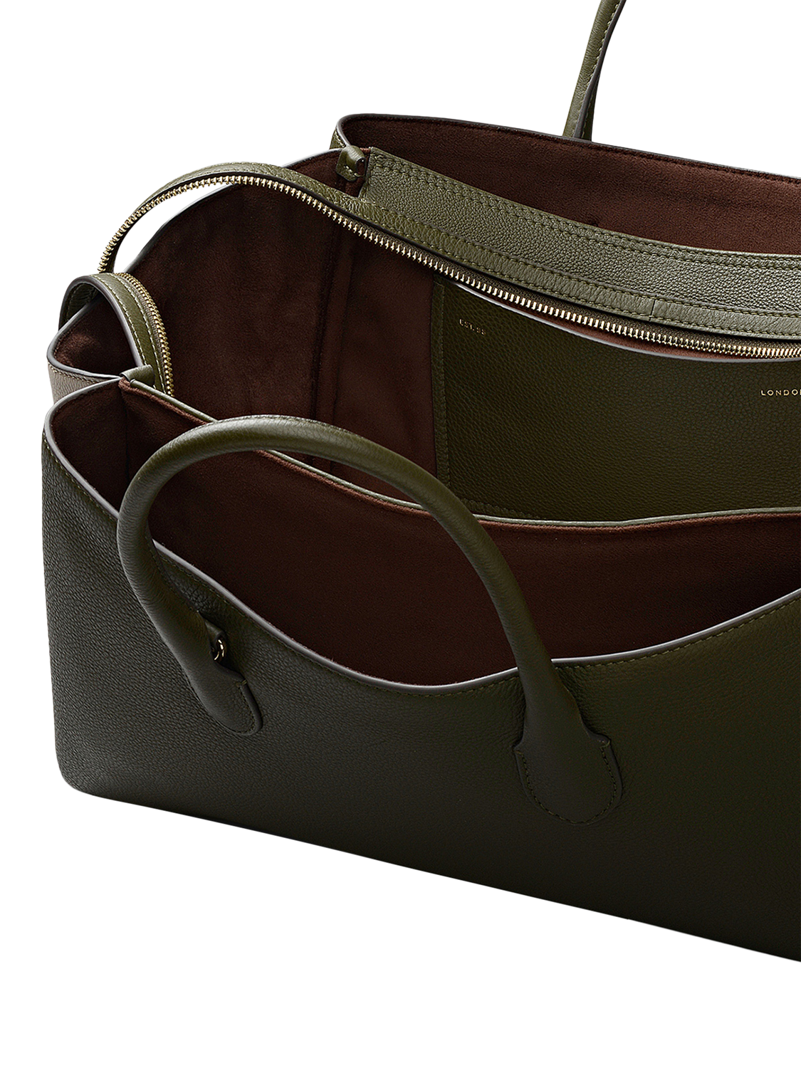 Product image 3 of 11, which shows Radley The Romilly Leather Large Grab, Pine Needle