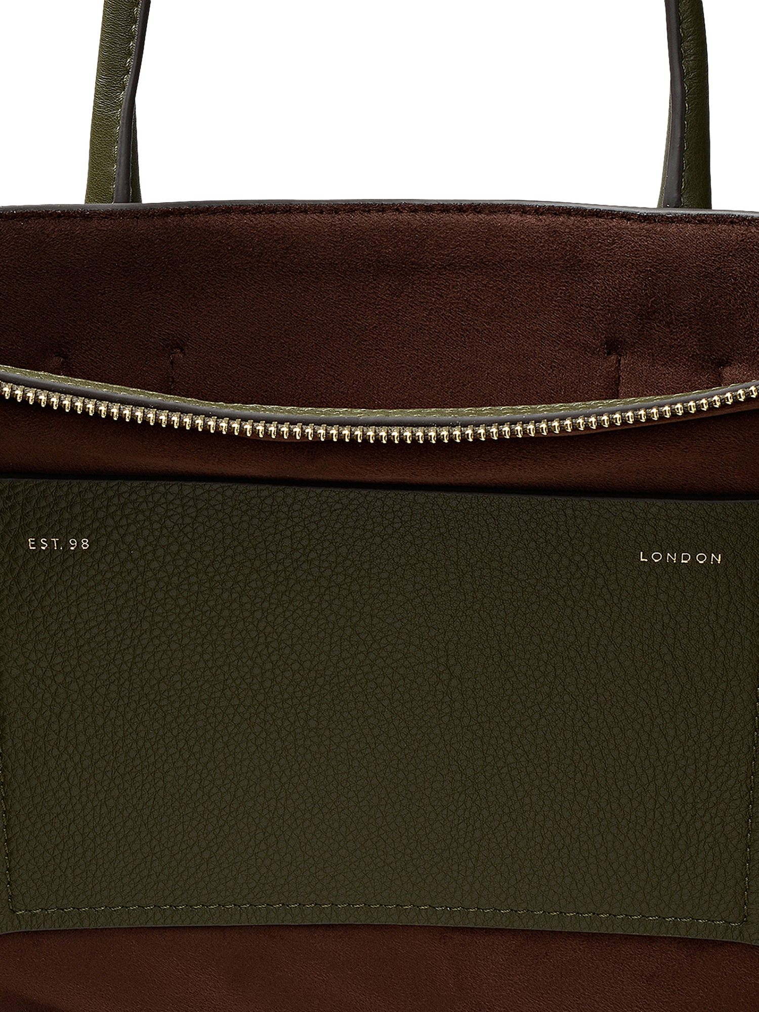 Product image 4 of 11, which shows Radley The Romilly Leather Large Grab, Pine Needle