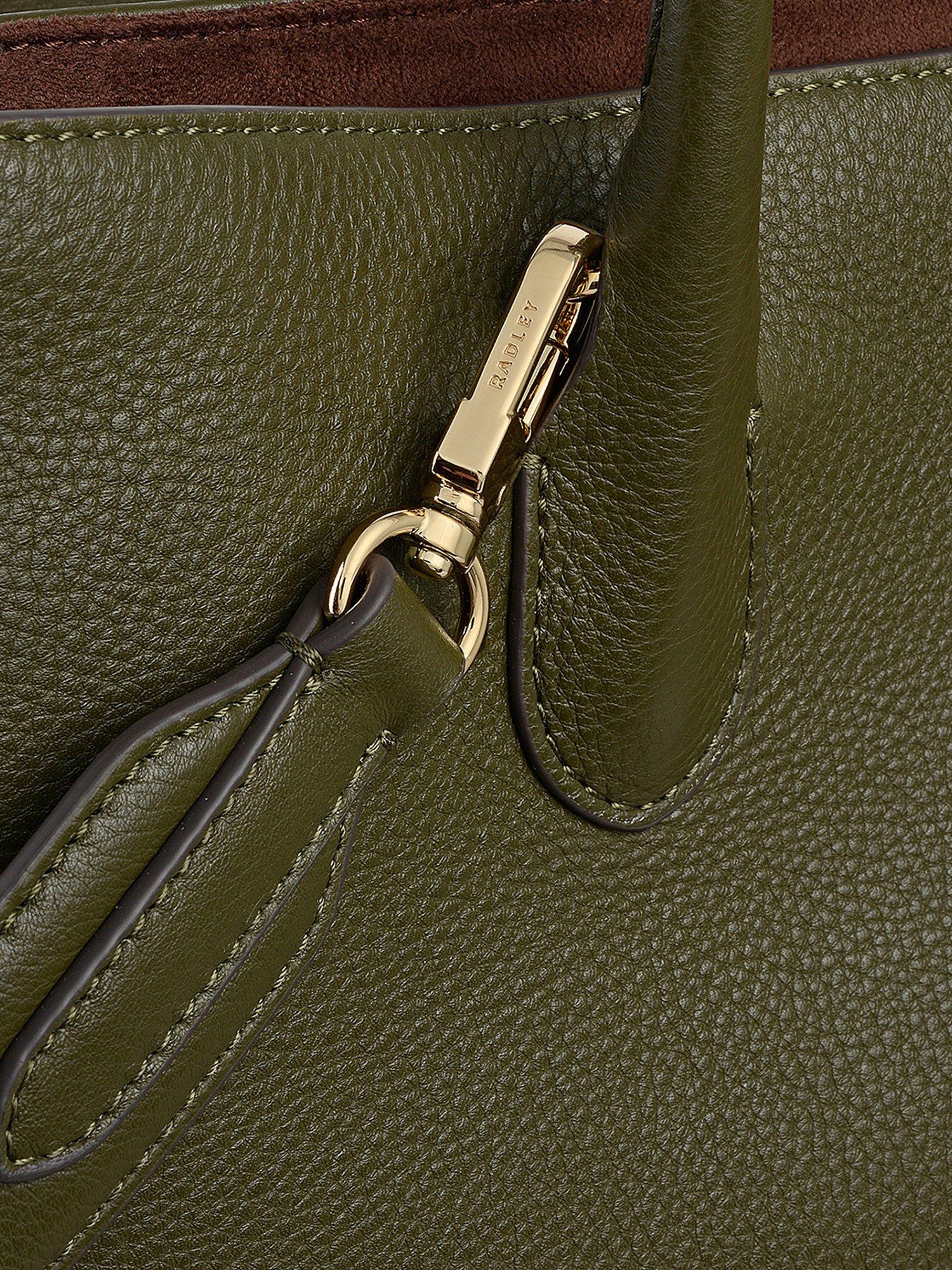 Product image 7 of 11, which shows Radley The Romilly Leather Large Grab, Pine Needle
