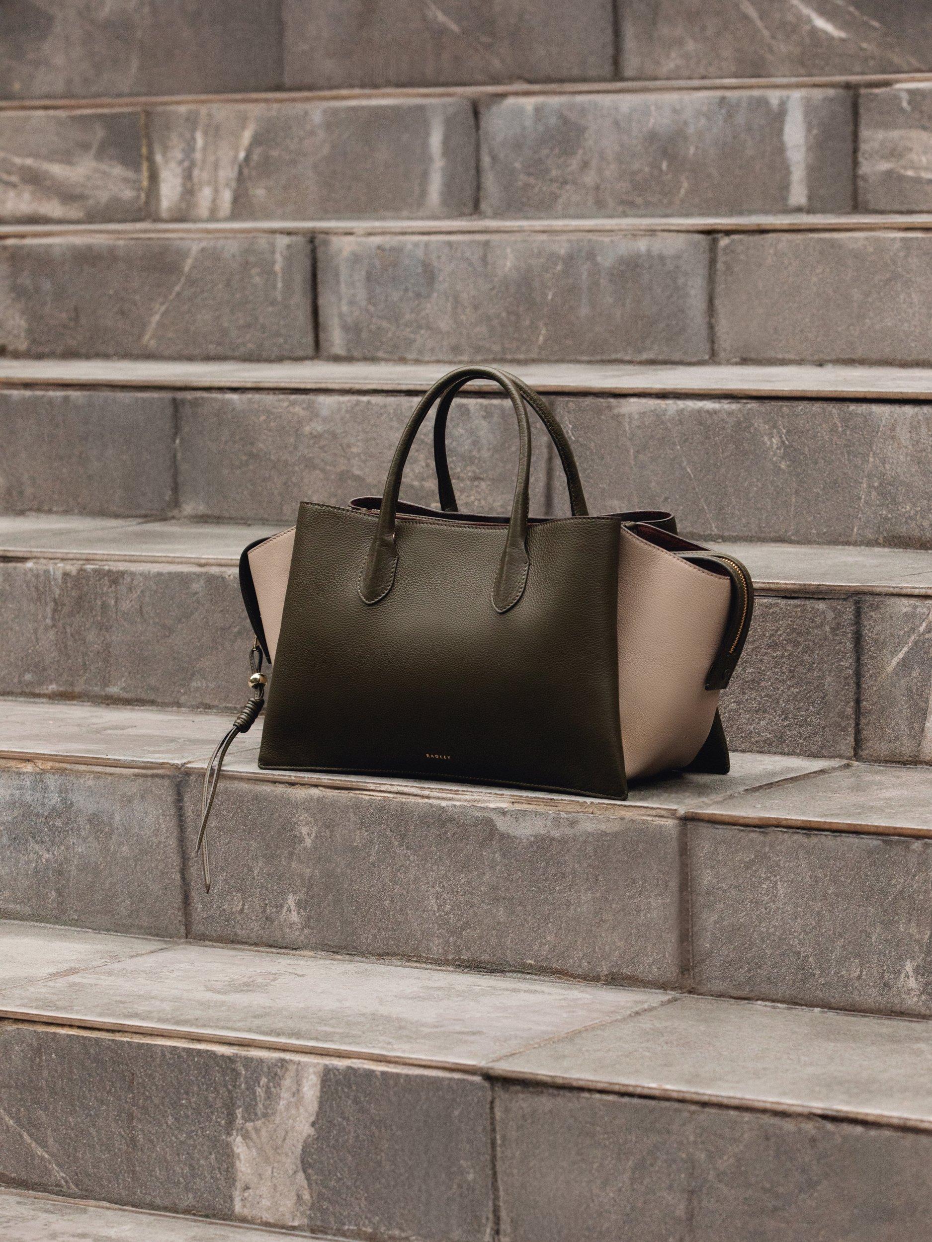 Product image 10 of 11, which shows Radley The Romilly Leather Large Grab, Pine Needle