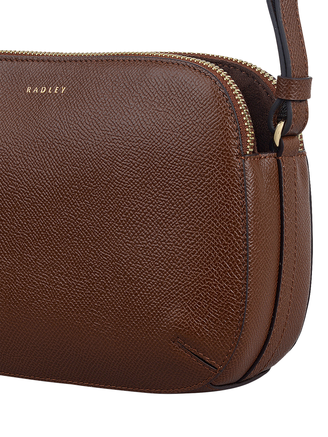 Product image 4 of 5, which shows Dukes Place Texture Medium Zip-Top Crossbody Bag, Brown
