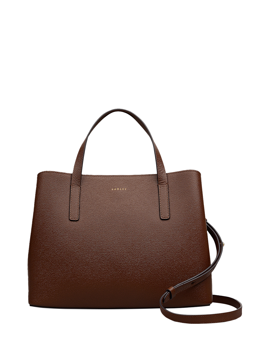 Product image 1 of 6, which shows Radley Dukes Place Textured Medium Zip-Top Grab Bag, Brown