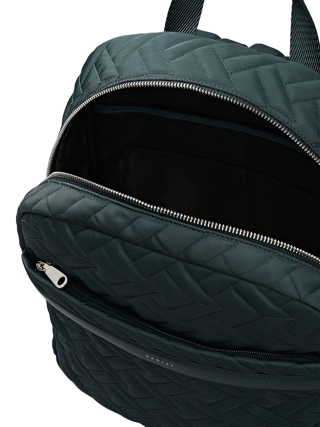 Product image 3 of 5, which shows Radley Holland Park Quilted Medium Zip-Around Backpack, Green